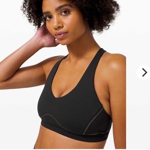 Lululemon Black and gold Nulu sports bra size 6